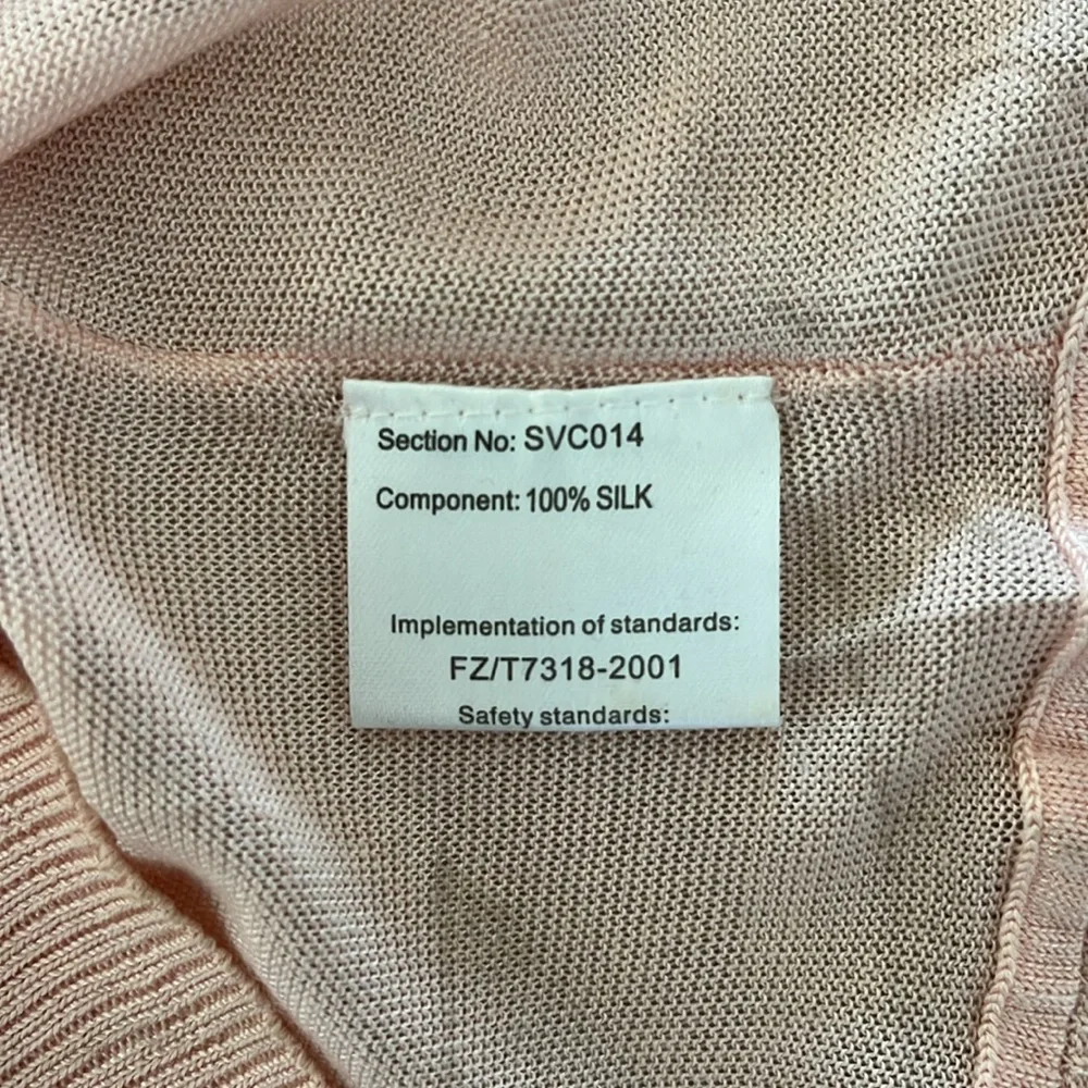 VGUC MaxMara weekend 100% silk short sleeve sweater with floral centre panel - Picture 7 of 8